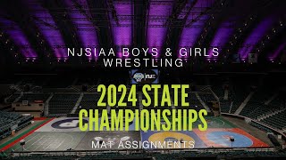 Friday mat assignments 2024 NJSIAA State Tournament  Boys and Girls Wrestling [upl. by Kitarp94]