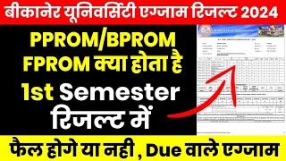 BA Result में PPROMBPROMFPROM क्या होता है। Semester में क्या फैल होगे। Due Paper  कैसे देखे । [upl. by Jolee]