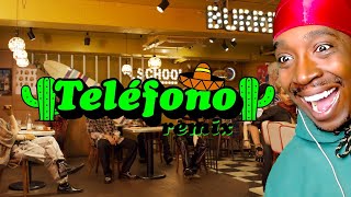 American Reacts To TELÉFONO Remix Lyric Video  pH1 HAON Woodie Gochild Jay Park [upl. by Osber]