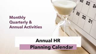 Annual HR Planning Calendar  Annual Calendar of HR Activities [upl. by Nirek]