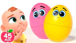 Colorful Surprise Egg Song  Surpeise Toys Song and MORE Educational Nursery Rhymes amp Kids Songs [upl. by Suivat]