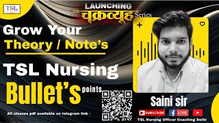 Chakrvhyuh series  nursing bullets points with MCQs  Nursing Officer Coaching  norcet aiims [upl. by Silohcin349]