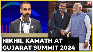 CoFounder Of Zerodha Nikhil Kamaths Speech At Vibrant Gujarat Global Summit 2023  India Today [upl. by Htez]