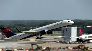 June 7 2024 Plane Spotting Delta 1229  ATLFLL  Boeing 757200  Departs Runway 26R at ATL [upl. by Aid850]