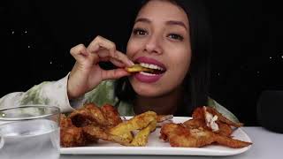 LO MÁS RICO que probé ALITAS PICANTES  YUQUITAS FRITAS  Mukbang ASMR 👄 [upl. by Ehling72]