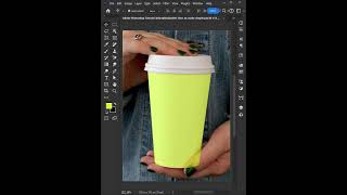 Adobe Photoshop Tutorial  How to make cup paper mockup easily photoshop photoshoptutorial [upl. by Einiar]