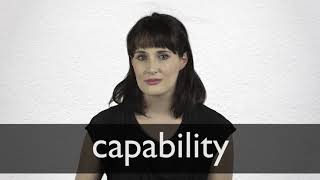 How to pronounce CAPABILITY in British English [upl. by Monney]