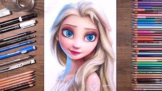 Drawing Frozen 2  Elsa  drawholic [upl. by Adalie]