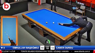 EMRULLAH BAŞEĞMEZ vs CANER DURDU  3 Cushion Billiards Championship STAGE 2 A 2024 ANKARA [upl. by Mack]