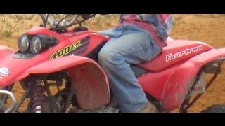 Honda TRX 400ex vs Suzuki LTR 450  Dirt Drag [upl. by Cummings]