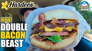 Hardees® DOUBLE Bacon Beast Burger Review⭐🥓🍔🍔 theendorsement [upl. by Eyaf849]