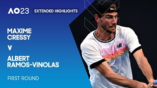 Maxime Cressy v Albert RamosVinolas Extended Highlights  Australian Open 2023 First Round [upl. by Nwahsor338]