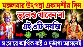 উৎপন্না একাদশীর দিন ভুলেও খাবেন না এই ৩টি সবজি সংসারে আসবে চরম বিপর্যয় ও দারিদ্রতা। Ekadashi 2024। [upl. by Enyak]