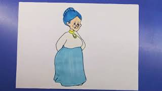 cartoon drawing Tweetys grandmother [upl. by Arliene]