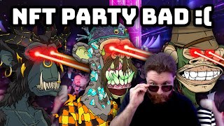 Bored Apes NFT Party Literally Blinds Guests With UV Lights 🙈 [upl. by Lars]