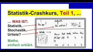 Statistik einfach erklärt Crashkurs Teil 1 Begriffe Statistik Stochastik Urliste [upl. by Strader]