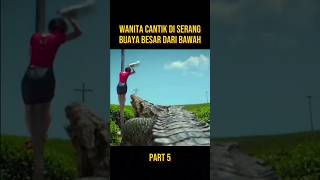 WANITA CANTIK DI SERANG BUAYA BESAR DARI BAWAH alurceritafilm film [upl. by Nodyarg]