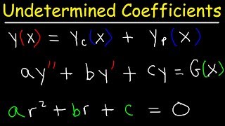 Method of Undetermined Coefficients  Nonhomogeneous 2nd Order Differential Equations [upl. by Hatfield]