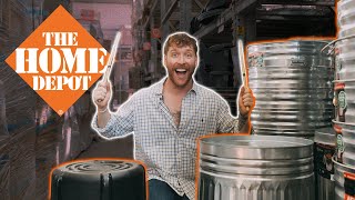 Music producer remakes Home Depot theme song in the store [upl. by Lalib804]