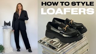 how to style CHUNKY LOAFERS  14 outfits [upl. by Paloma648]