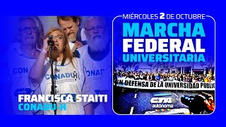 Francisca Staiti en la Marcha Federal Universitaria [upl. by Bridge]