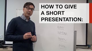 Learn how to give a 3 minute presentation in under 3 minutes [upl. by Eetsirk161]