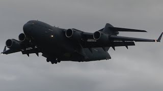 Plane spotting RAF Brize Norton C17A400P28ACows 010724 [upl. by Nigem]