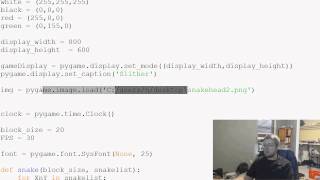 Pygame Python Game Development Tutorial  29  Attaching Snakes Head to Body [upl. by Nahgen]