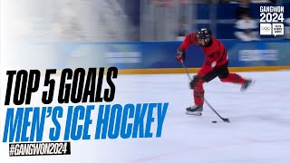 Top 5 Goals  Mens Ice Hockey Day 3  Gangwon 2024 [upl. by Xonnel]