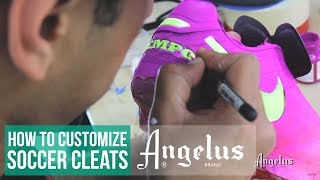 How To Customize Cleats  Angelus Neon Paint [upl. by Ahsilif]