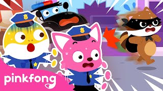 Veo Veo with Police Car  Catch the Thieves  Car Video  Pinkfong Car Story for Kids [upl. by Hartfield82]