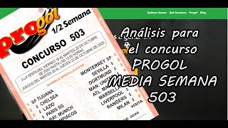 Progol Media Semana 503  Análisis completo [upl. by Ykvir578]