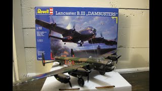 Revell Avro Lancaster B III quotDambustersquot 172  Full Build and Review [upl. by Mushro726]