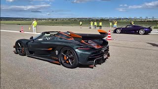 Koenigsegg Jesko Vs Regera DRAG RACE 1 Mile [upl. by Ashwin]