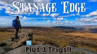 22 Mile Peak District Hike  Stanage Edge Plus 3 Trigs [upl. by Rawde697]