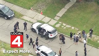 Officer shot during arrest on Detroits west side [upl. by Silvano142]