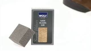 WOLY  Tips for shoe care  care for suede leathers  WOLY Suede Velours Gum [upl. by Doane433]