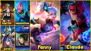 Claude and Fanny Valentine Skin  Harith Epic Skin  Mobile Legends [upl. by Aifoz260]