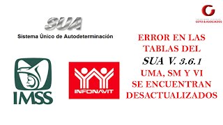 Como actualizar las tablas de UMA SM y VI  ERROR EN TABLAS  SUA V361 2021 [upl. by Adnofal]