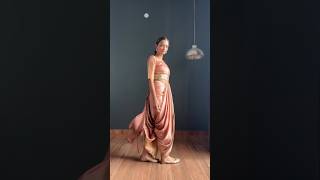 Dhoti saree drape 🫶🏼 nauvarisaree sareedraping saree [upl. by Assenal]