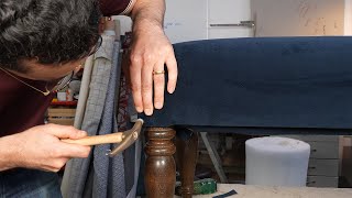 How To Reupholster A Footstool In 15 Minutes [upl. by Yrreiht920]