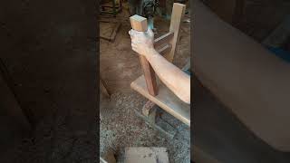 Install mortise and tenon bench legs diy shorts carpentry [upl. by Zohar]