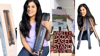 Vimitty FoldUp Easel Stand Review 😱 Best easel stand to paint outdoorIndoor [upl. by Sardella]