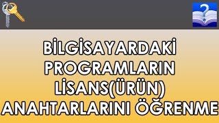 Bilgisayardaki Programların Lisans Ürün Anahtarlarını Öğrenme ProduKey Programı İle [upl. by Traweek154]