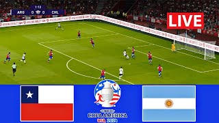 Argentina vs Chile Live Football  Copa America 2024  Chile vs Argentina gameplay pes21 [upl. by Frederiksen]