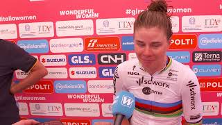 Lotte Kopecky Elisa post Stage 7 Giro Women [upl. by Ivey]