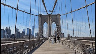 Walking Across the Brooklyn Bridge  A Scenic Journey [upl. by Najed]