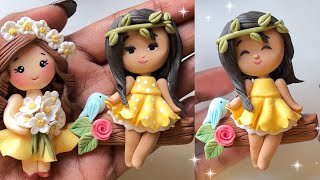 How to make a doll step by step  Doll Tutorial  Cold Porcelain Clay  Clay Craft Ideas [upl. by Ymmit]