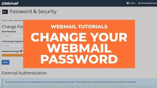 Webmail Tutorials  How to Change Your Password [upl. by Isola]