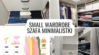 Organizacja małej garderoby wardrobe  Motywacja do sprzątania i układania tidyhome moje65m2 [upl. by Ecnal426]